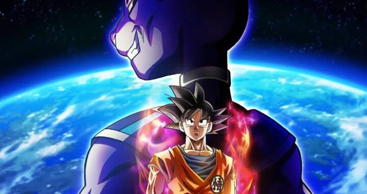 Beerus, o Deus da Destruição, encarando Goku na nova arte oficial de Dragon Ball Super Beerus